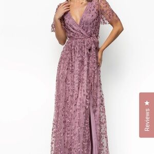 Baltic Born Marseille Embossed Maxi Dress Lavender